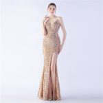 Luxelle8 Colorful Beaded Spaghetti-Strap Evening Gown - Image 5