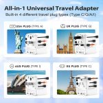 Worldplug 17W Dual USB C EU UK US AUS Adapter Cheap Universal Tabletop Copper Socket Travel Adaptor 2 Socket Outlets for Mobile - Image 6
