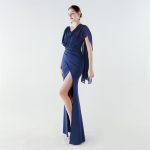 Luxelle8 Satin Chiffon One-Shoulder Mermaid Evening Gown - Image 2