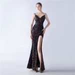 Luxelle8 Colorful Beaded Spaghetti-Strap Evening Gown - Image 3
