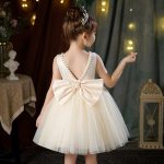 Girls Princess Formal Wedding Flower Girl Birthday 14 Years Children's Costume Puffy Tulle Skirt Beaded Dot Print Polyester ODM