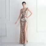 Luxelle8 Colorful Sequin Prom and Evening Gown