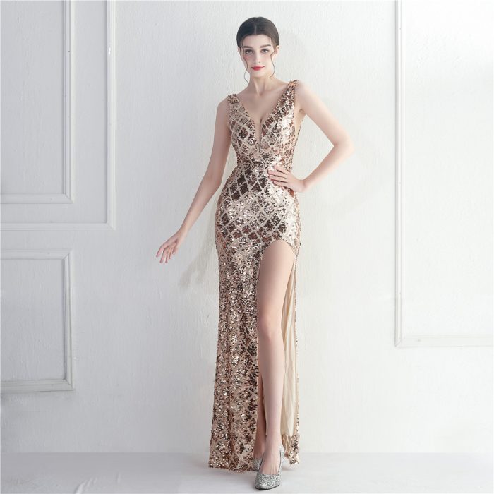 Colorful Sequin Prom Evening Gown for Parties Special | Luxelle8