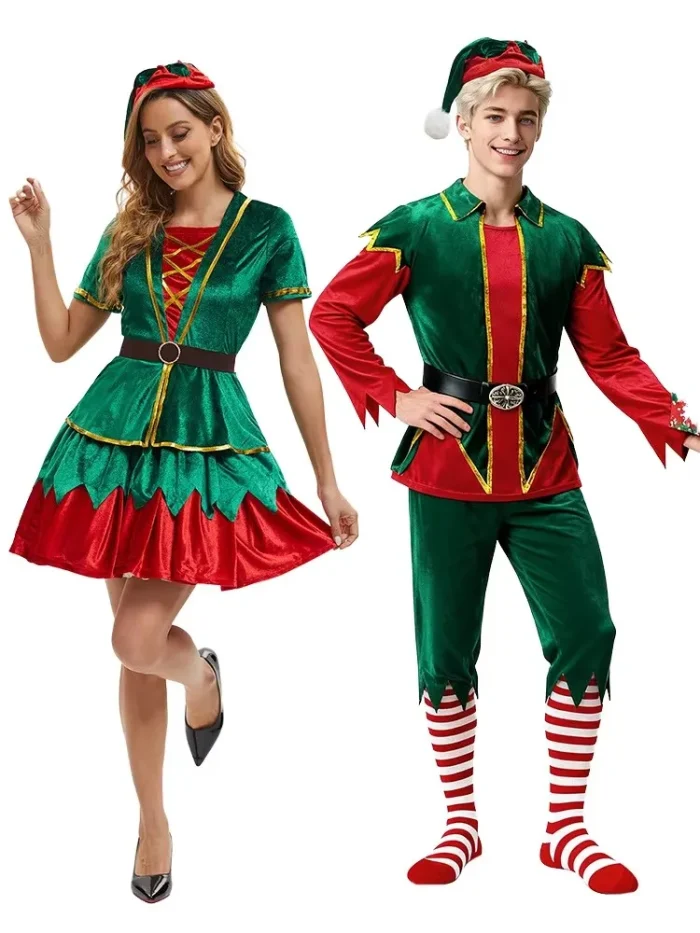 Christmas Elf Cosplay Costume Set for Holiday Parties | Luxelle8