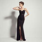 Luxelle8 Asymmetric Lace Sequin High-Slit Evening Dress - Image 3