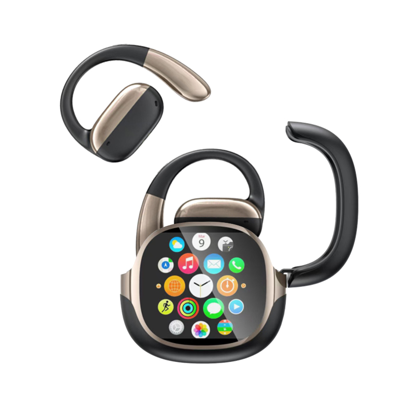 H53fbbc60dff5411184490d2c491a134dh.jpg Luxelle8 R1 Pro AI Translation Earbuds | BT5.3 Touchscreen | Business Travel - Image 1