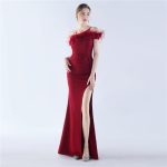 Luxelle8 Ostrich Feather Party Performance Evening Gown - Image 6