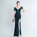 Luxelle8 Corset Velvet Sequin Mermaid Evening Gown - Image 5