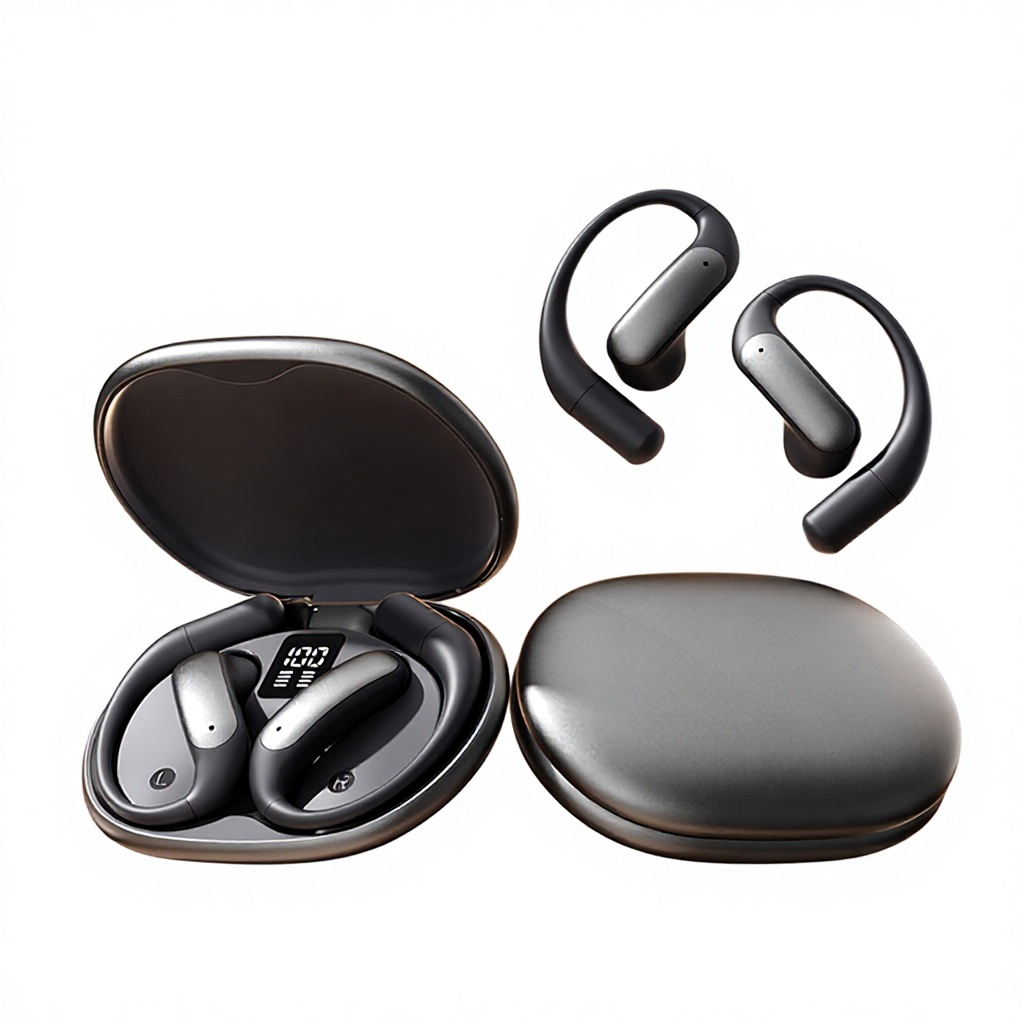 H58b26a89f2a4463f96dd4d010580e7c87.jpg Luxelle8 HZC-M129 Bone Conduction Translation Earbuds | IPX4 Low Latency | Sports & Travel - Image 1