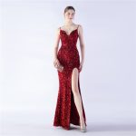 Luxelle8 Colorful Beaded Spaghetti-Strap Evening Gown - Image 6