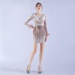Luxelle8 Pearl Feather Lace-Up Corset Evening Gown - Image 2