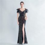 Luxelle8 Corset Velvet Sequin Mermaid Evening Gown - Image 3