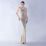 Luxelle8 Ostrich Feather Beaded Luxury Evening Gown - Image 6