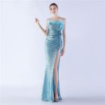 Luxelle8 Ostrich Feather Floral Luxury Evening Gown - Image 3