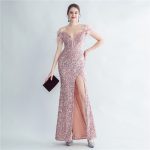 Luxelle8 Corset Velvet Sequin Mermaid Evening Gown - Image 4