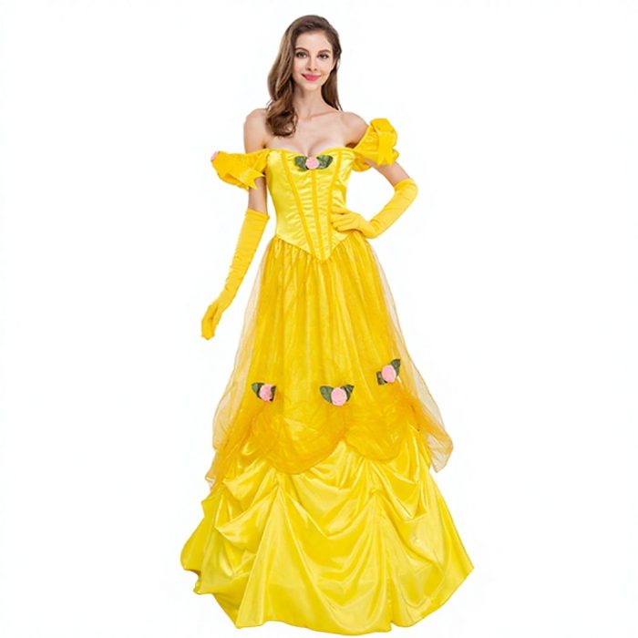 Yellow Princess Costume Dress for Holiday and Theme | Luxelle8