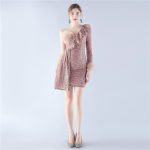 Luxelle8 Ostrich Feather Short Evening Party Dress - Image 4