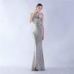 Luxelle8 Ostrich Feather Beaded Luxury Evening Gown - Image 3