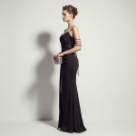 2026 New Style Beaded Straps Backless High Slit Evening Dress Party Gown - Image 2
