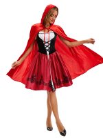 Halloween Little Red Riding Hood Princess Gothic TV Movie Women's Adult Polyester Cosplay Costume Medieval Cape Dresses - Image 2