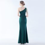 Luxelle8 Beaded Feather Winter Wedding Evening Gown - Image 6