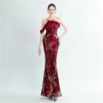 Luxelle8 High-Density Feather Beaded Luxury Evening Gown - Image 2