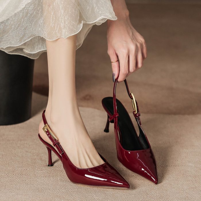 Elegant Patent Pointed-Toe Heels for Evening Wear | Luxelle8