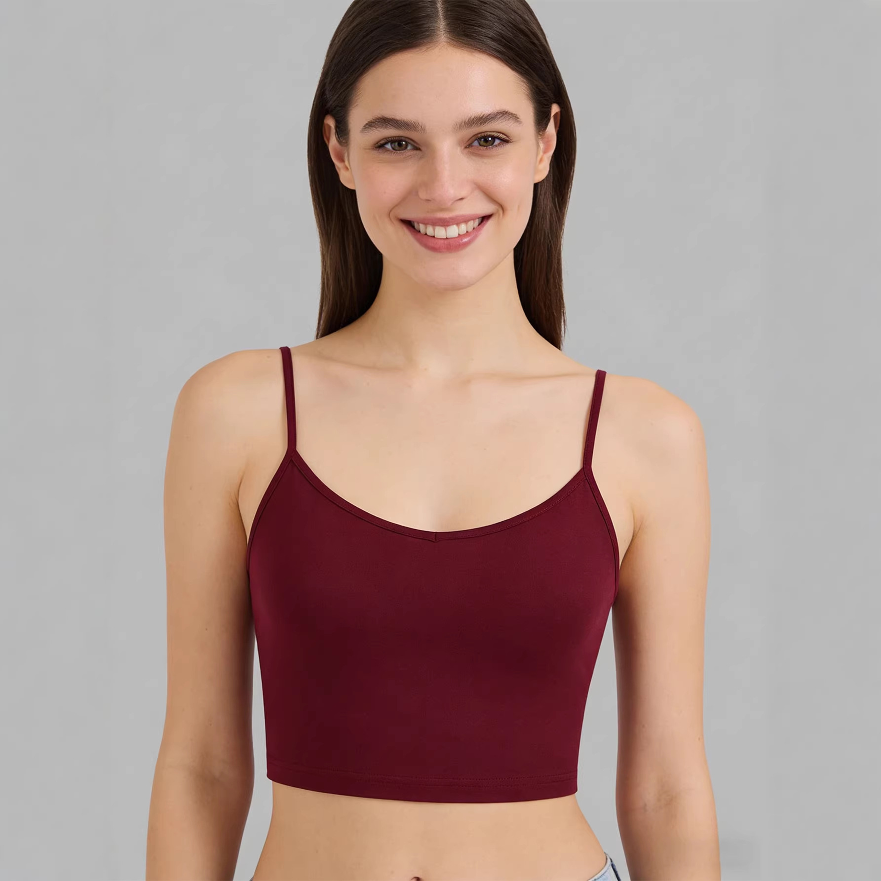 O1CN01L5v1Eh2MxyBjY9ToP_2221385299895-0-cib.jpg 跨境女装欧美吊带背心女夏外穿2026新款内搭性感修身上衣可外穿 - Image 1