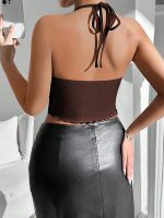 Women's Halter Backless Crop Top - Image 2