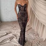 Strapless Lace Mermaid Gown Woman Maxi Dress Lace up Evening Dresses for Birthday Party Club 2026 - Image 7