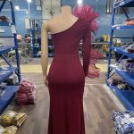 Luxelle8 One-Shoulder Ruffle Maxi Evening Dress - Image 3