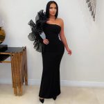 Luxelle8 One-Shoulder Ruffle Maxi Evening Dress - Image 5