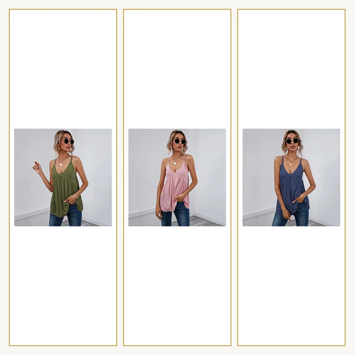 V-Neck Backless Tank Top for Party Events | Luxelle8 - product image 7
