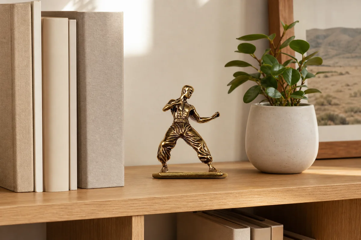 Martial Arts-Inspired Brass Desk Figurine for Home Decor - product image 8