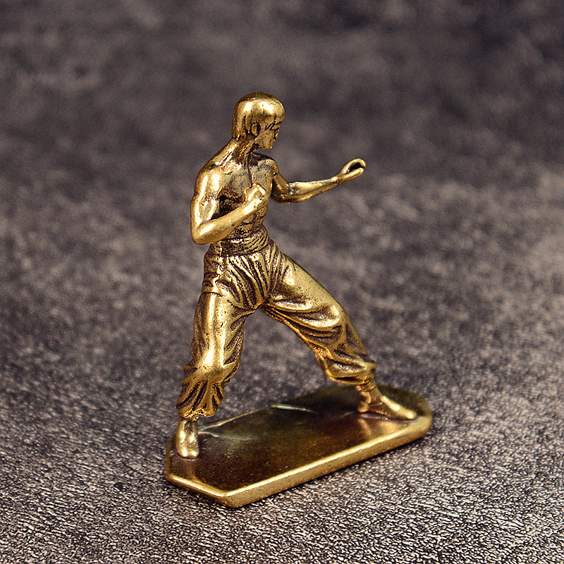 Martial Arts-Inspired Brass Desk Figurine for Home Decor - product image 4