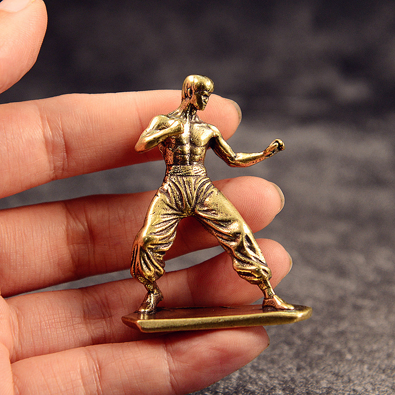 Martial Arts-Inspired Brass Desk Figurine for Home Decor - product image 6