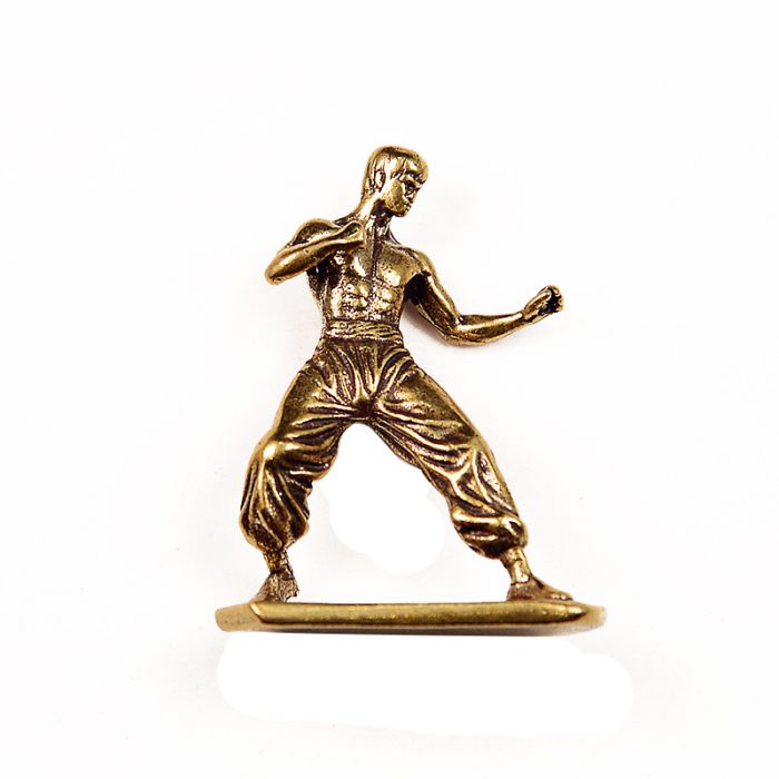 Martial Arts-Inspired Brass Desk Figurine for Home Decor | Luxelle8
