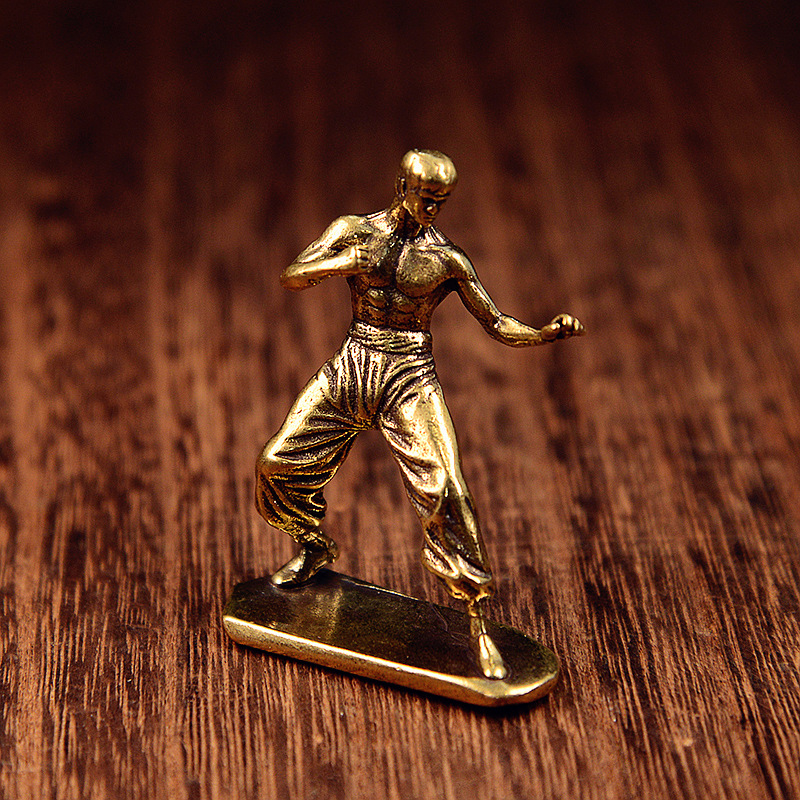 Martial Arts-Inspired Brass Desk Figurine for Home Decor - product image 5