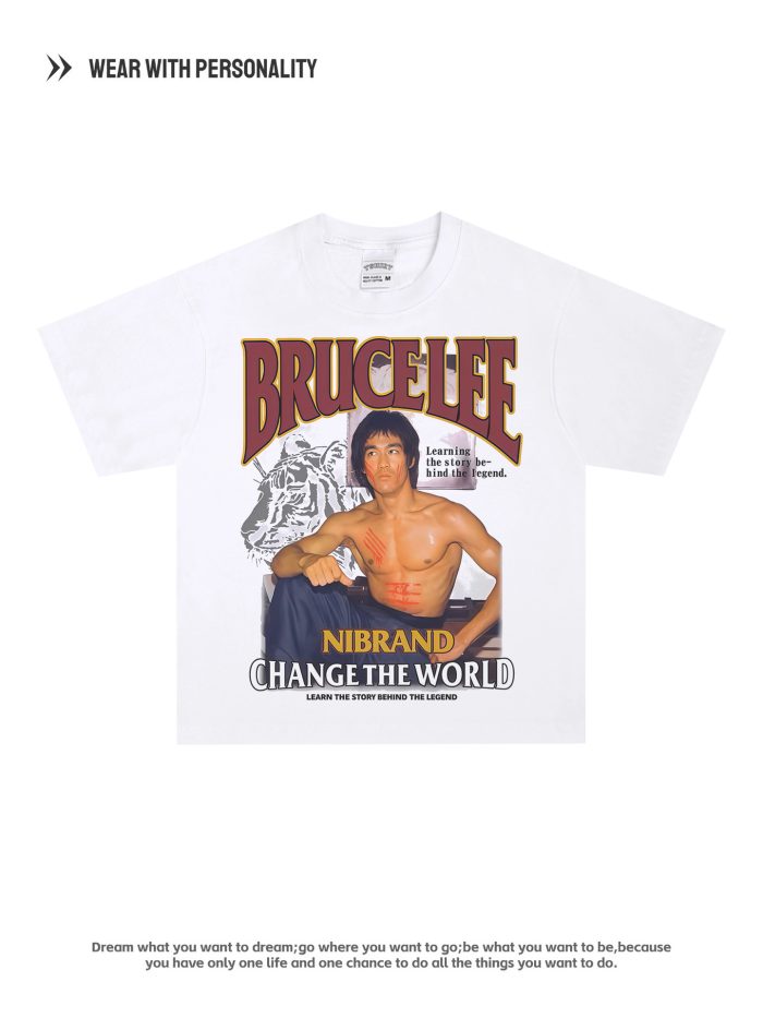 Oversized Vintage Martial Arts Graphic Cotton T-Shirt for | Luxelle8