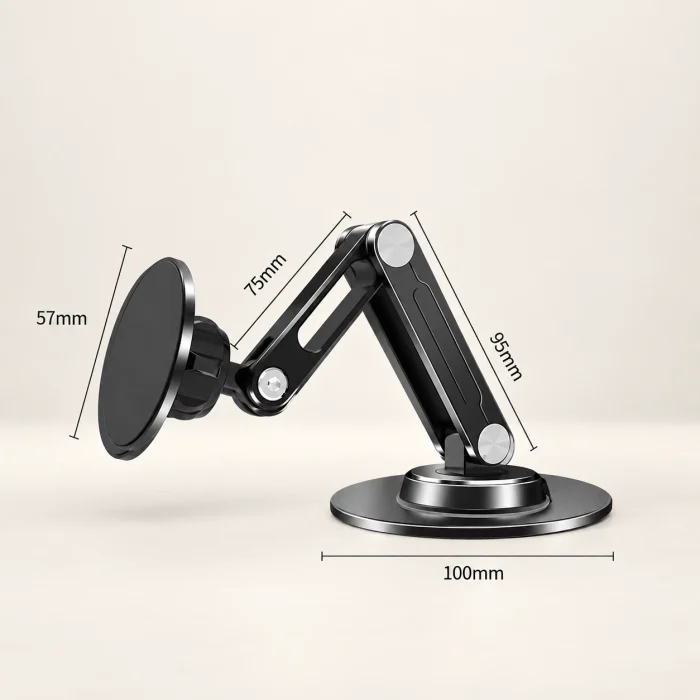 Hainbing Xuantei P74 Three-Axis Adjustable Aluminum Alloy Magnetic Phone Holder, 360-Degree Rotating and Foldable Cooling Desktop Stand