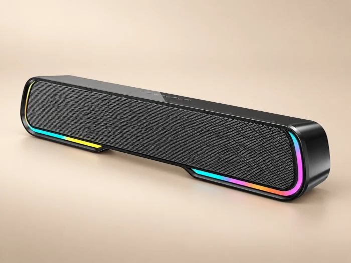 HS-BT50 RGB Marquee Glowing Mini Sound Master Audio Desktop Portable Subwoofer High Power Bluetooth Speaker